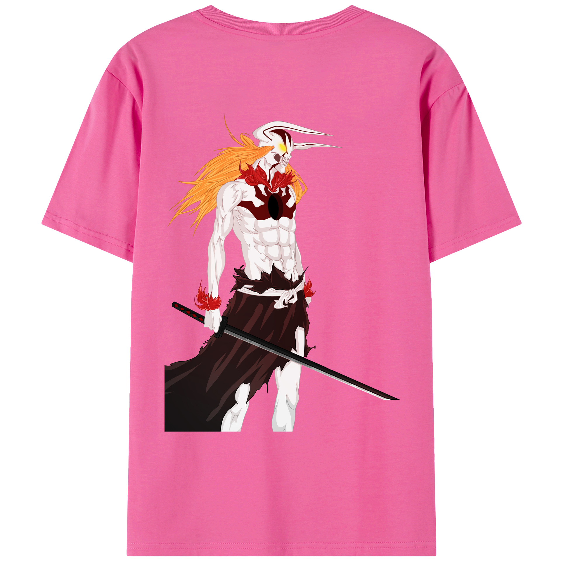 （画像用） ブリーチ 黒崎一護（くろさき いちご）BLEACH Kurosaki Ichigo レディース半袖Tシャツ(バックプリント)